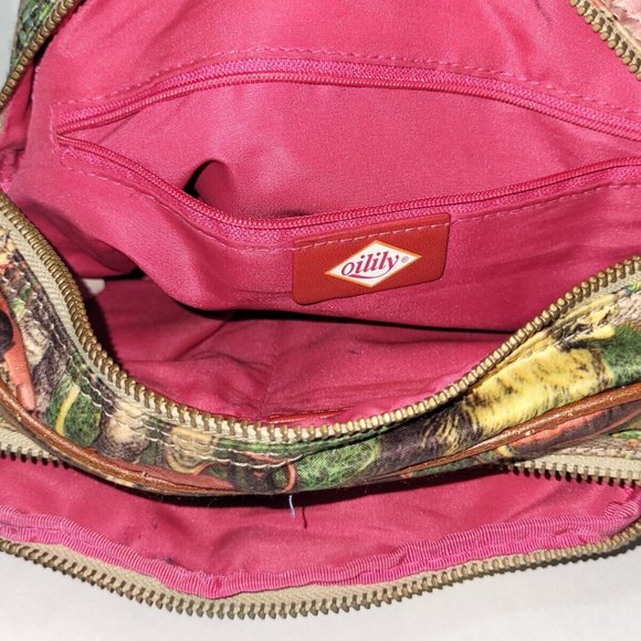 OILILY Boho Tropical Floral Print Satin Crossbody Bag - Picture 6 of 8